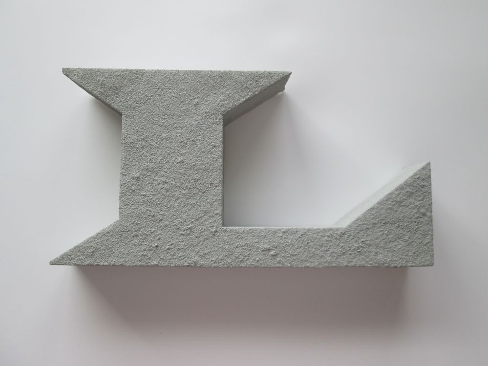 textured 3D letters